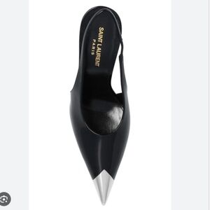 Saint Laurent Black and Silver Heels